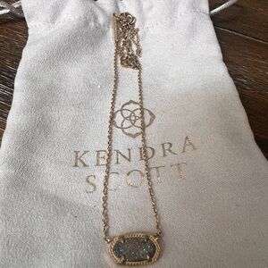 Kendra Scott Gold and Gray Druzy Necklace